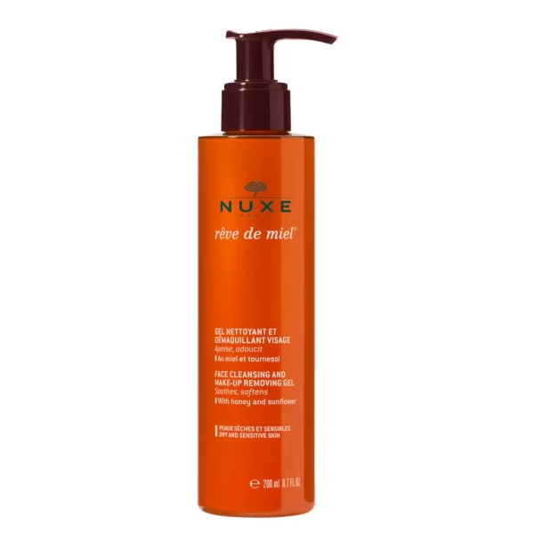 LySkin Nuxe reve de miel face cleansing and make up removing gel 200ml NUX00076